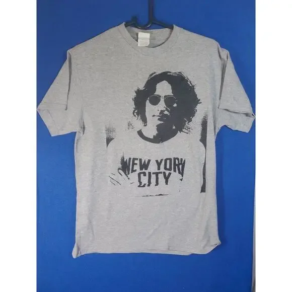 Vintage John Lennon NYC Gray T-Shirt Men's Size Medium - Picture 6 of 12